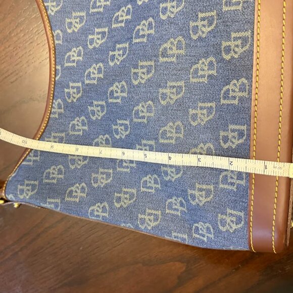 Vintage Dooney & Bourke DB Monogram Denim Hobo Shoulder bag - Picture 16 of 16